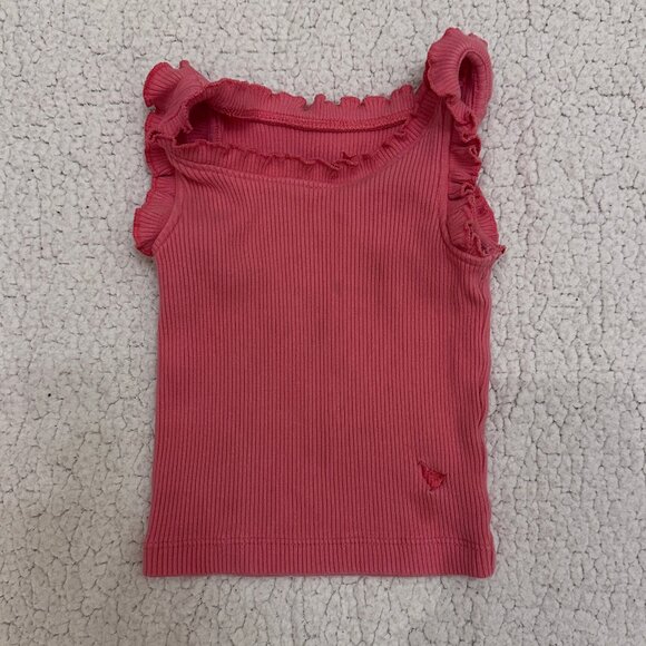 Pink Chicken Girls' Pink Ribbed Tank Top - Picture 1 of 4